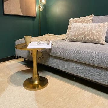 Ronde salontafel Amara, goud aluminium | Starfurn, Ophalen of Verzenden, Nieuw