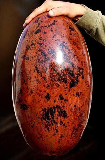 Grote 26,7 kg Mahogany Obsidian Lingam - 41 cm - Afghanistan
