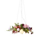 Bohemian hanglamp zwart met gekleurde bloemen rood en roze, Verzenden, Nieuw, Metaal, Bohemian