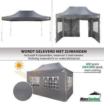 MaxxGarden Easy-up partytent - 3x6 m - Prof - zijwanden -..., Tuin en Terras, Verzenden, Nieuw