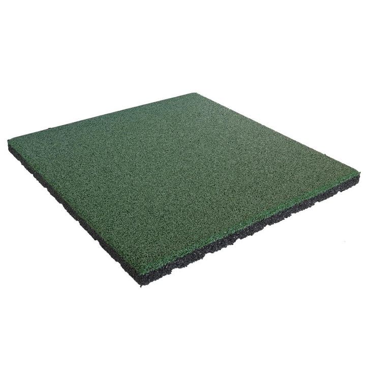 Rubber tegel 30 mm - 50 x 50 cm - Groen, Tuin en Terras, Tegels en Klinkers, Verzenden