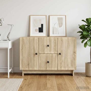 vidaXL Dressoir met lade Sonoma Eiken 89 x 34,5 x 60 cm, Verzenden, Nieuw, Overige houtsoorten, Minder dan 50 cm