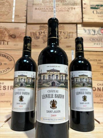 2009 , 2008 & 2007 Chateau Léoville Barton - Saint-Julien, Nieuw