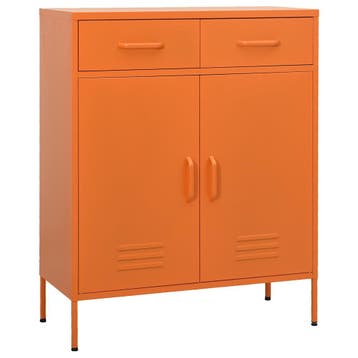 vidaXL Opbergkast 80x35x101,5 cm staal oranje, Huis en Inrichting, Verzenden, Nieuw