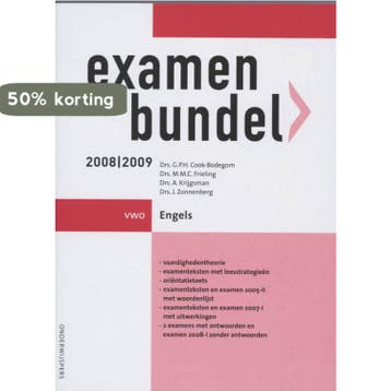 Examenbundel 2008/2009 VWO Engels 9789006074857, Verzenden, Zo goed als nieuw, G.P.H. Cook-Bodegom