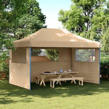 vidaXL Partytent 292 x 440 x 315 cm Beige Oxford Stof, Tuin en Terras, Partytenten, Verzenden, Nieuw, Partytent