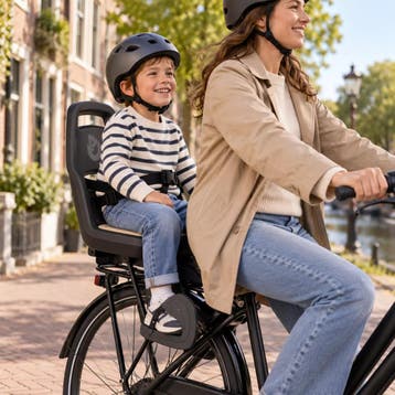 Qibbel Kinderzitje Junior 6+ bruin-beige - met gordel, vo..., Ophalen of Verzenden, Nieuw