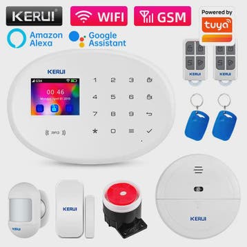 KERUI Tuya Smart Home Alarm Systeem - WiFi GSM Inbraakalarm, Doe-het-zelf en Verbouw, Alarmsystemen, Verzenden, Nieuw