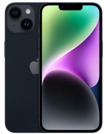 Refurbished iPhone 14 128GB Zwart, Verzenden, Nieuw