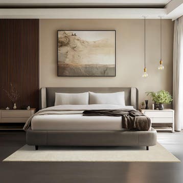 Kortpolig vloerkleed Soft Zone - 140 x 200 cm, beige, Verzenden, Nieuw
