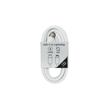Musthavz USB-C to Lightning Cable 1.0 meter, white, Ophalen of Verzenden, Nieuw