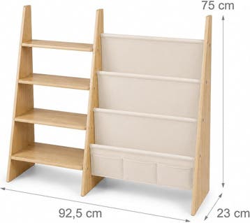 Kinderkast wit/natuur | 4 vakken | Laatste Stuk!, Ophalen of Verzenden, Zo goed als nieuw, Kast
