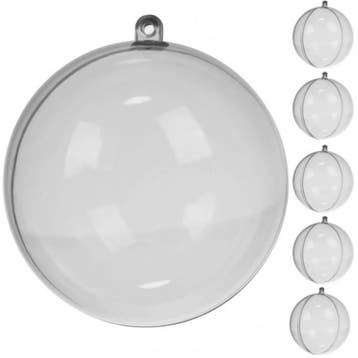 Ruhhy Transparante Kerstballen 10 cm - Set van 5 - Ideaal..., Ophalen of Verzenden, Nieuw