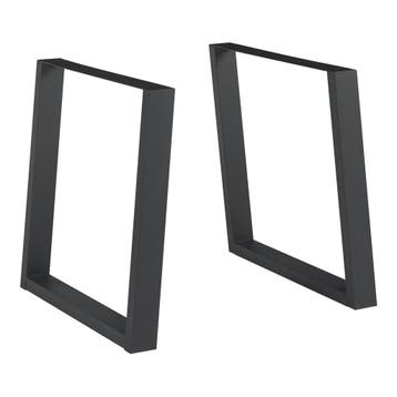 Stalen onderstel Lülsfeld set van 2 tafelpoot 72x75 cm zwart, Verzenden, Nieuw