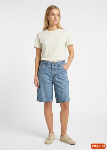 Lee Korte broeken Dames maat WW34 / L32 Blauw Vintage, Ophalen of Verzenden, Nieuw