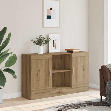 vidaXL Dressoir 120x30,5x70 cm bewerkt hout artisanaal, Huis en Inrichting, Kasten | Dressoirs, 100 tot 150 cm, Verzenden, Nieuw