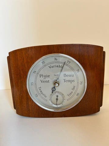 Barometer - Hout - Art Deco-hygrometer, Antiek en Kunst
