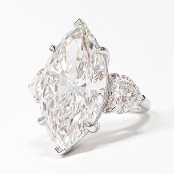 Ring - 18 karaat Witgoud - 10.01ct. tw. Diamant (Lab-grown), Nieuw