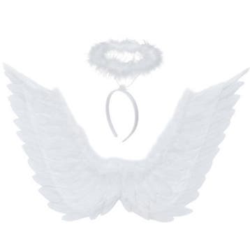 Ruhhy Elegante witte engelenvleugels met zachte halo - 70..., Ophalen of Verzenden, Nieuw