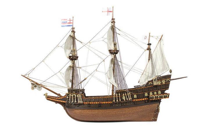 OCCRE 12003 ENGELS SCHIP GOLDEN HIND 1577 1/85, Hobby en Vrije tijd, Modelbouw | Boten en Schepen, Verzenden