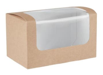Afbreekbare sandwichboxen | 500 stuks | PLA venster | kra..., Zakelijke goederen, Verzenden, Nieuw in verpakking