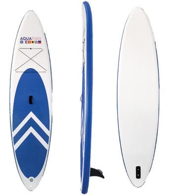2dekans | Aquaparx Opblaasbaar SUP Board 330 cm Wit/Blauw –, Ophalen of Verzenden, Zo goed als nieuw