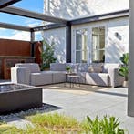 *WOONWINKEL* Grijze Buiten Hoekbank All-weather Met Tussenho, Tuin en Terras, Tuinsets en Loungesets, Verzenden, Nieuw