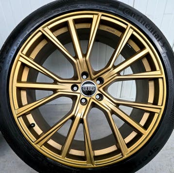 Audi e-tron Q7 Q8 22 inch Gold Bronze velgen zomerbanden, 265 mm, Banden en Velgen, Nieuw, Overige maten