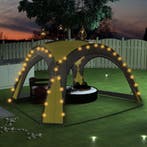 vidaXL Partytent met LED en 4 zijwanden 3,6x3,6x2,3 m groen, Tuin en Terras, Partytenten, Verzenden, Nieuw, Partytent