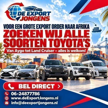Toyota verkopen? Wij zoeken alle Toyota’s voor de export!