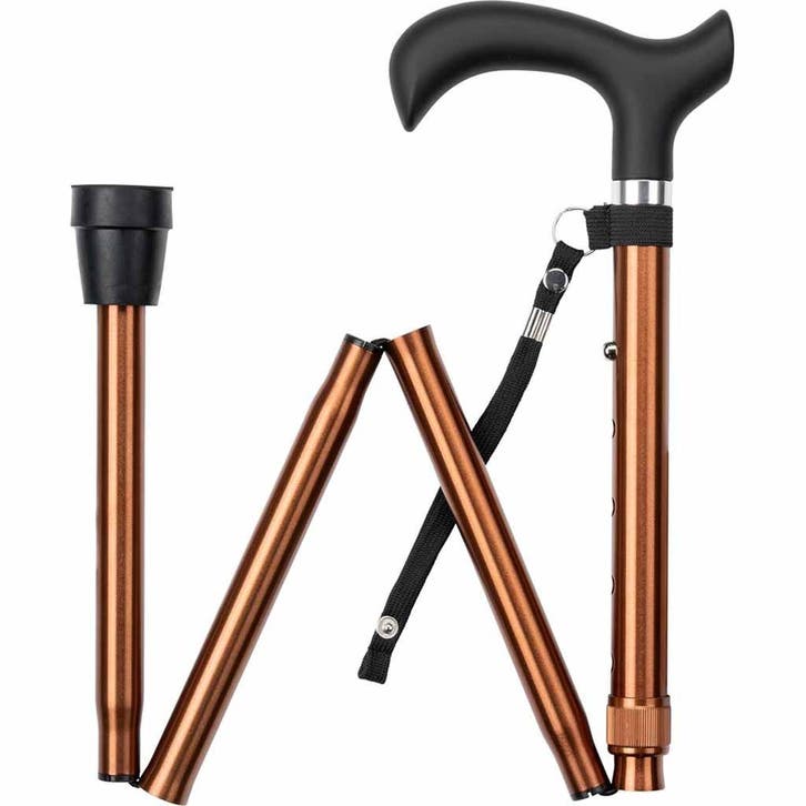 Wandelstok opvouwbaar - Bruin (Wandelstokken, Mobiliteit), Diversen, Braces, Nieuw, Ophalen of Verzenden