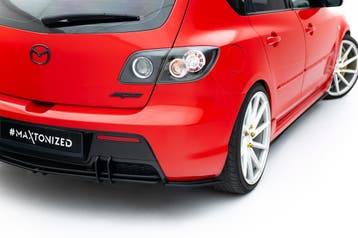 Maxton Street Pro Rear Side Splitters Mazda 3 MPS Mk1, Verzenden