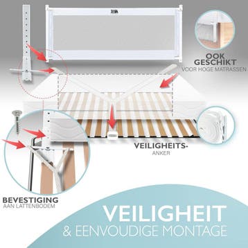 Bedhekje of uitvalbeveiliging Kids Supply maat 200 x 80 cm, Ophalen of Verzenden, Nieuw