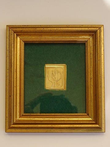 Italië. Pablo Picasso 24 carat gold finished over silver