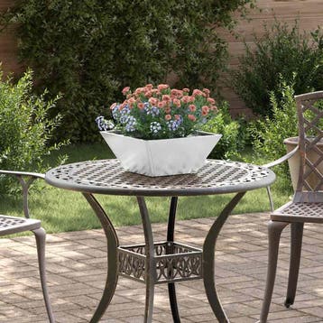 vidaXL Tuin Bloempot Zilver 35 x 35 x 15 cm Gegalvaniseerd, Minder dan 30 cm, Verzenden, Minder dan 60 cm, Nieuw