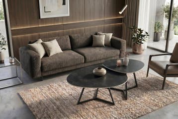 Salontafel MARVELOUS 90cm keramiek grijs, Huis en Inrichting, Tafels | Salontafels, Ophalen of Verzenden, Nieuw