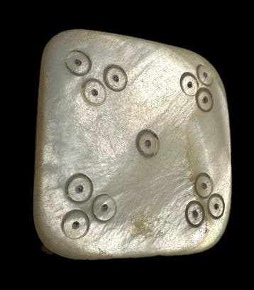 Bactrian oude kraal/amulet of speelstuk – parelmoer (Zonder