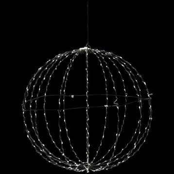Twinkle bol metalen frame bal globe met 140 led timer zwart, Ophalen of Verzenden, Nieuw