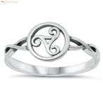 keltische tribal ring 925 zilver, Verzenden, Nieuw, Zilver