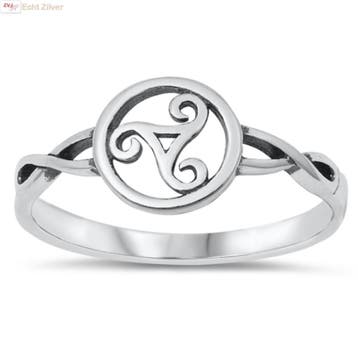 keltische tribal ring 925 zilver, Verzenden, Nieuw, Zilver