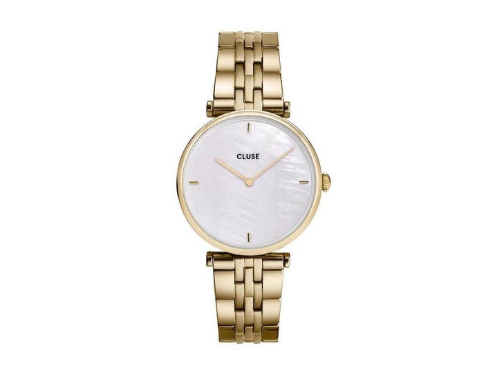 Cluse Triomphe - Horloge - Staal - Wit Parels - Goudkleur, Kleding | Dames, Overige Dameskleding, Zo goed als nieuw, Verzenden