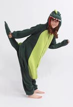 Onesie Groene Draak Pak M-L Drakenpak Dino Kostuum Groen Pak, Carnaval, Maat 48/50 (M), Nieuw, Ophalen of Verzenden