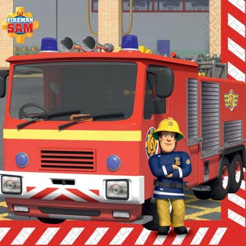 Brandweerman Sam Servetten Brandweerauto (16st), Ophalen of Verzenden, Nieuw
