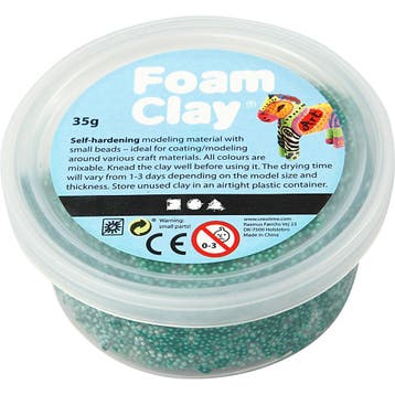 Foam Clay®, donkergroen, 35 gr/ 1 Doosje, Nieuw
