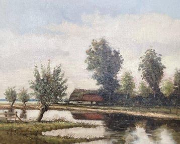 B. H. Slotman (1939) - Mijn Hoeve, Antiek en Kunst, Kunst | Schilderijen | Klassiek