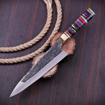 Custom Hand-Forged Premium Chefs Knife - Tafelmes - Staal,