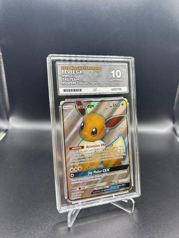 Pokémon - 1 Graded card - Eevee SM242 Full art - ACE 10, Nieuw