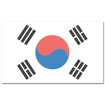 Gevelvlag/vlaggenmast vlag Zuid Korea 90 x 150 cm - Zuid K.., Ophalen of Verzenden, Nieuw
