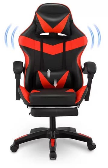 Gamingstoel Massage – Verstelbaar met Voet- &amp; Rugsteun, Verzenden, Nieuw