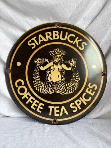 Starbucks emaille reclamebord – Coffee Tea Spices – sirene